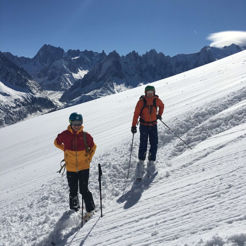 Chamonix ski touring and powder skiing with a Guide
