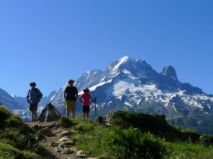 hiking on the tour du mont blanc in chamonix