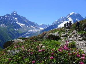 hiking in Courmayeur on the tour du mont blanc