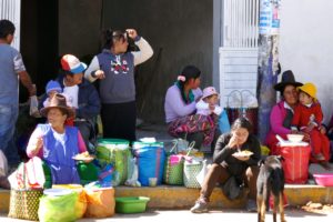 on the market in Huaraz