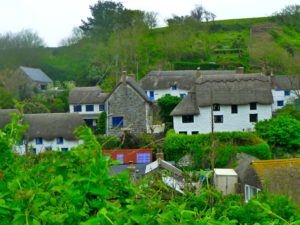 a beautiful village on the coast in Cornwall on our hike