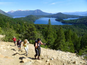 Hiking up to Refugio Lopez in Bariloche on our Patagonia hiking trip trough Argentina and Chile