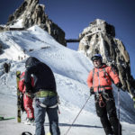 am Aiguille du Midi auf unserem Chamonix Ski Touring Weekend