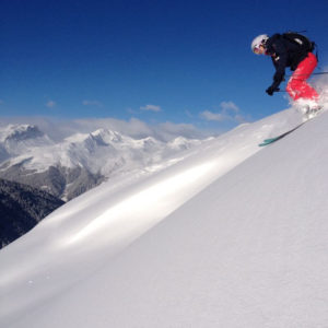 skiing powder in chamonix ski lessons