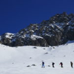 skitouring week in Chamonix skinning up to Col du Passon