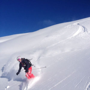 Pulver Skifahren in Vallorcine