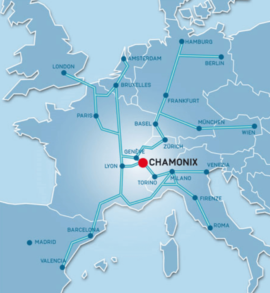 Karte von Chamonix