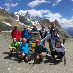 Hikers on the Tour du Mont Blanc